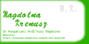 magdolna krenusz business card